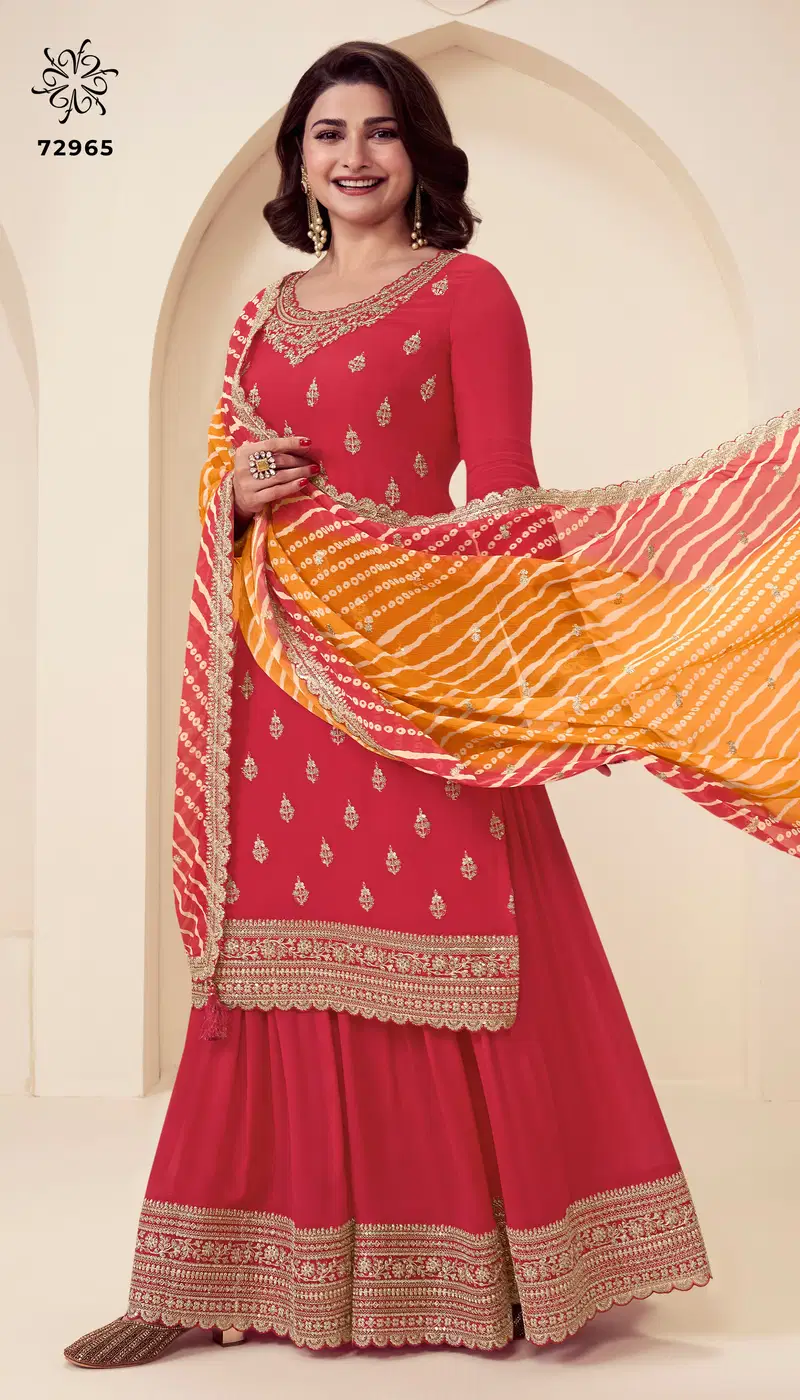 Rang Plus By Vinay Kuleesh Chinon Designer Salwar Suit Exporters In India